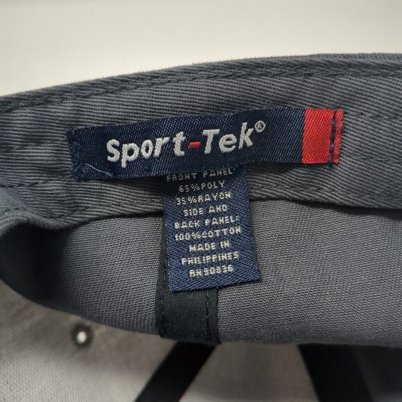 TK Roping Strapback Hat Gray One Size Embroidered Colorblock Sport-Tek - Picture 8 of 8